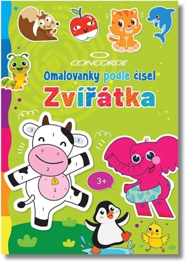 Krāsojamās lapas pēc skaitļiem Concorde – dzīvnieciņi
