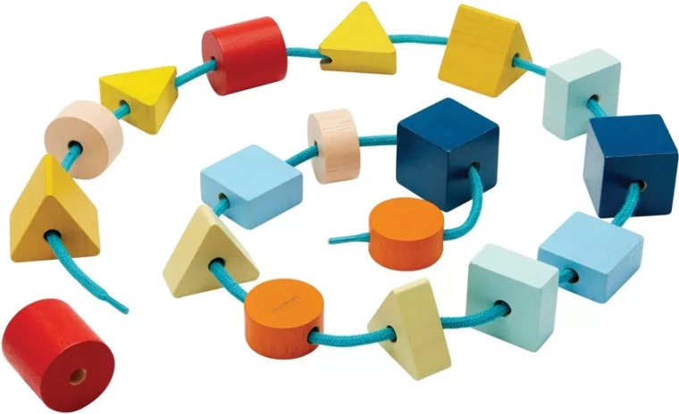 Veramās krelles PlanToys – ģeometriskas formas