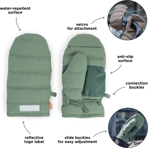 Done by Deer green stroller gloves