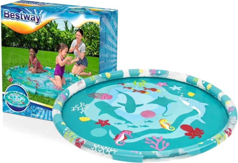 Bestway grīdas ūdens rotaļu paklājiņš ar smidzinātāju Underwater Splash 165 cm