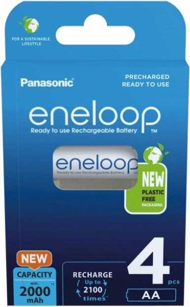 Eneloop uzlādējamās baterijas AA 2000 mAh, 4 gab.