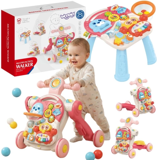 WOOPIE Baby Educational Walker, Ride-On, Scooter and Activity Table 4-in-1