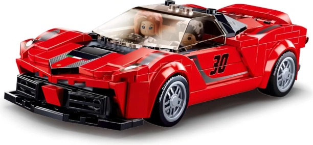 Sluban sarkanais itāļu sporta auto Model Bricks būvkomplekts