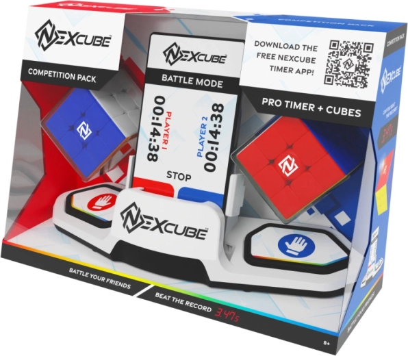 NexCube Battle Pack – divu 3x3 kubu komplekts ar statīvu un taimeri