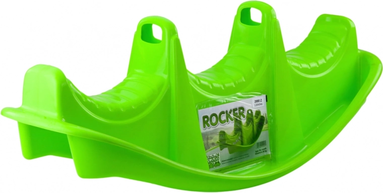 Three-person swing for children in green color