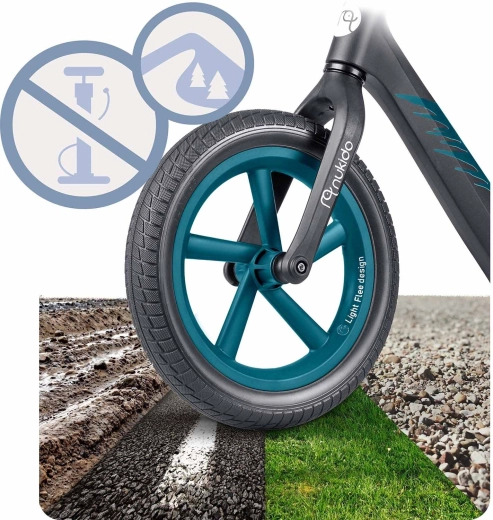 12" PU wheels for a smooth ride