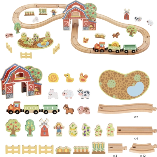 48 pieces for your own farm on tracks