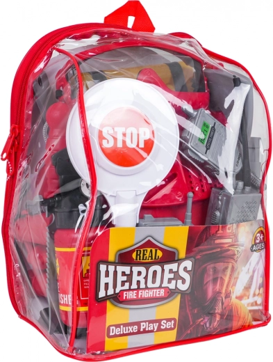 Mega Little Firefighter Set in a Clear Backpack (18 pieces)