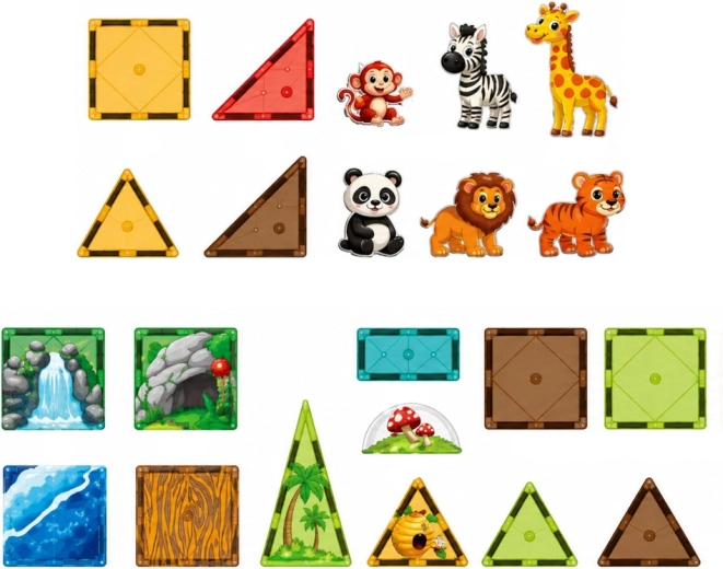 Jungle and zoo full of animals