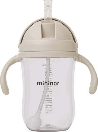 Mininor tritan straw bottle 330 ml cloudy morning