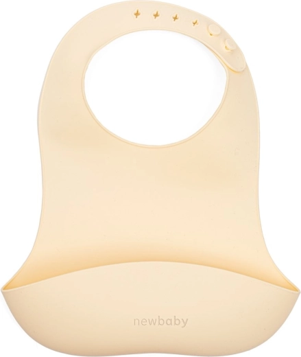 NEW BABY Silicone Bib beige