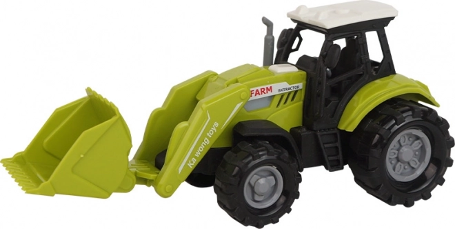 Fermas traktors ar iekrāvēju ar gaismām un skaņām