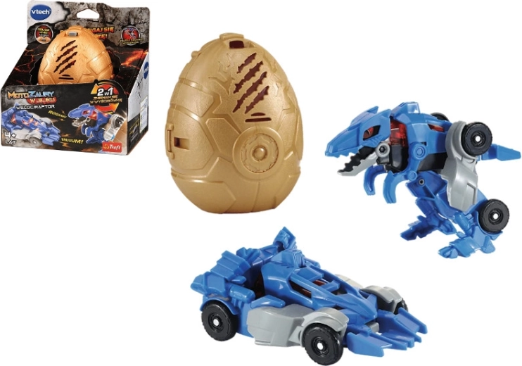 VTech Motozaurus Velociraptor in an egg – transformable dinosaur to car with lights and sounds
