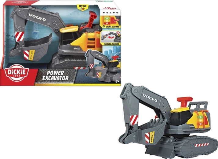 Dickie Toys VOLVO celtniecības ekskavators ar gaismām un skaņām 30 cm