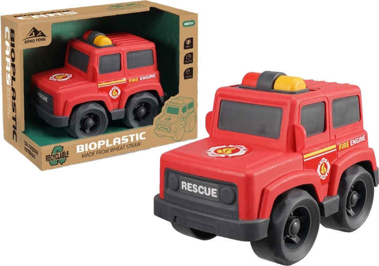Bioplastmasas ugunsdzēsēju auto 17 cm