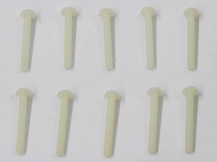 Plastmasas skrūves ar pusapaļu galvu un krustveida rievu M4 × 30 mm, 10 gab.