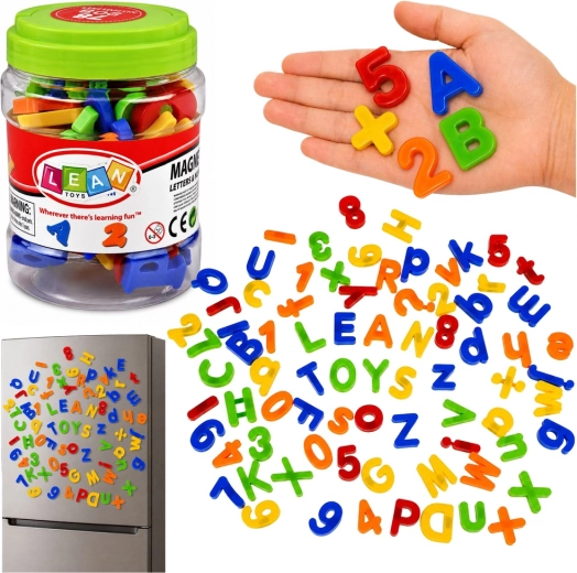 Magnetic Letters, Numbers and Mathematical Symbols in a Jar – 79 Pieces