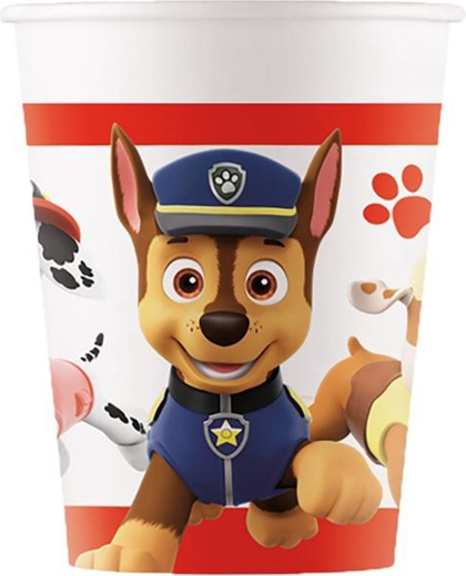 Papīra krūzītes Ķepu patruļa 200 ml, 8 gab.