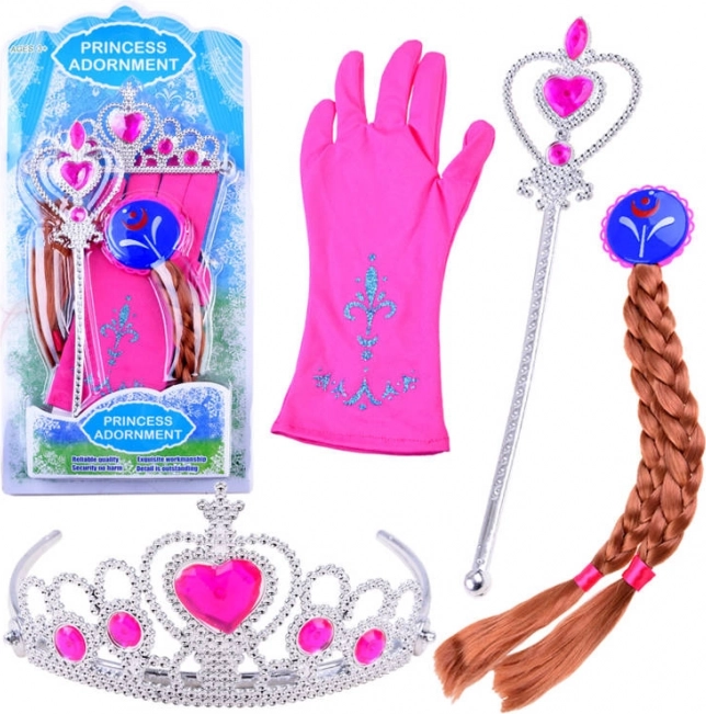 Kostīmu komplekts “Princese” ar kroni un bizi