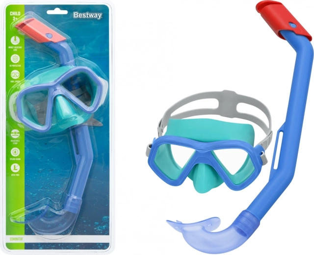 Bērnu snorkelēšanas komplekts ar masku un snorkeli BESTWAY – Zila