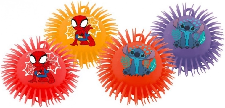 Pūkaina gumijas bumba SPIDEY un STITCH 17 cm