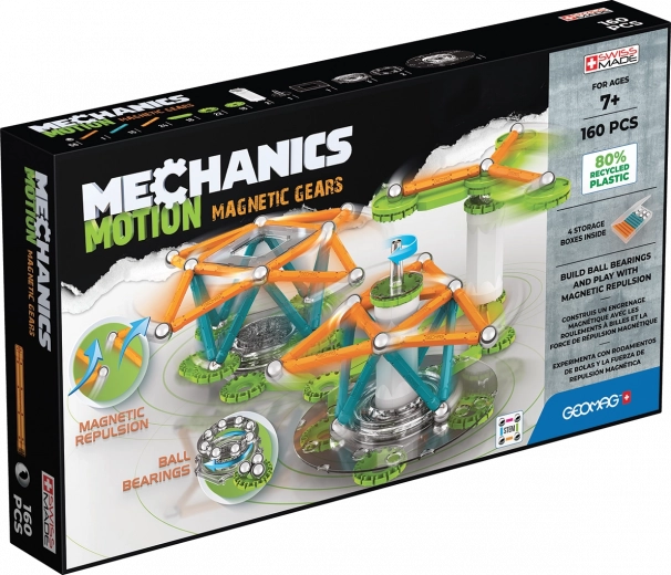 Magnētiskais konstruktors GEOMAG Mechanics Motion Gears