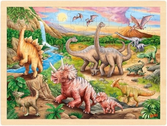 Goki koka puzle “Dinozauru taka”, 96 gabali