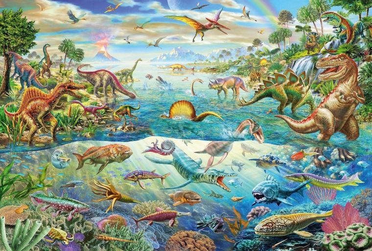 Pu zle Dinozauru pasaule 200 detaļas SCHMIDT