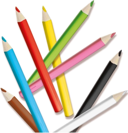 8 richly colored crayons in the pack
