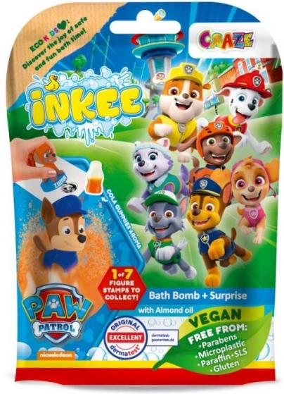 Inkee putojošā vannas bumba ar pārsteigumu Paw Patrol