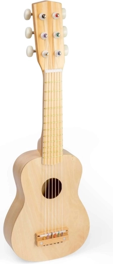 Koka bērnu ģitāra dabīgā krāsā BIGJIGS TOYS