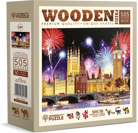 Koka puzle Nakts Londona, 505 gab. – WOODEN CITY