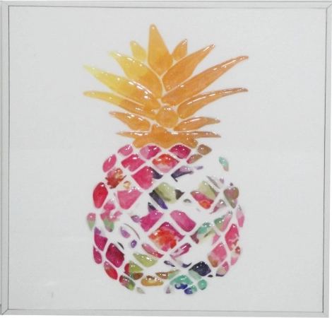 Attēls ar ananasu 20 × 20 cm rāmī