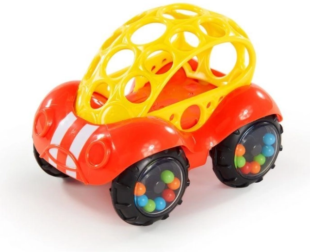 Oball Rattle & Roll Rattle Car, Red