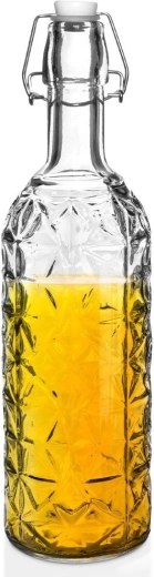 Glass bottle with clip 750 ml