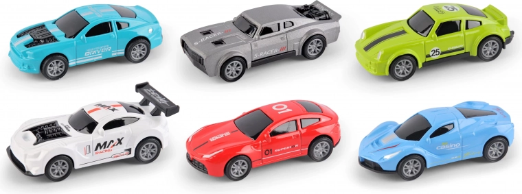 Metal racing toy cars 7.5 cm – set of 4 pcs