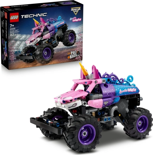 LEGO Technic Monster Jam Sparkle Smash ar uzvelkamo motoru