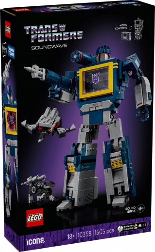 LEGO Icons Transformers: Soundwave – kolekcionējams modelis pieaugušajiem