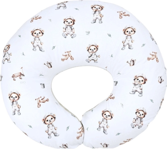 EKO small nursing pillow Velvet bees beige 60 × 60 cm