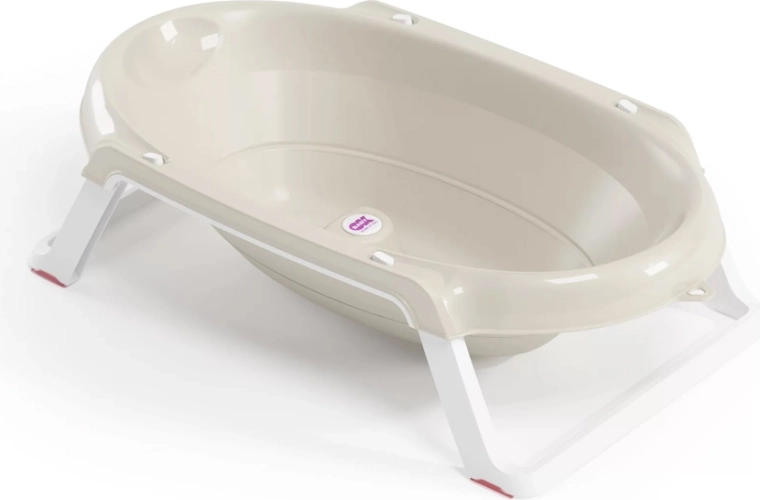 Ok Baby salokāma neslīdoša vanniņa Onda Slim 0–12 mēneši – Balta
