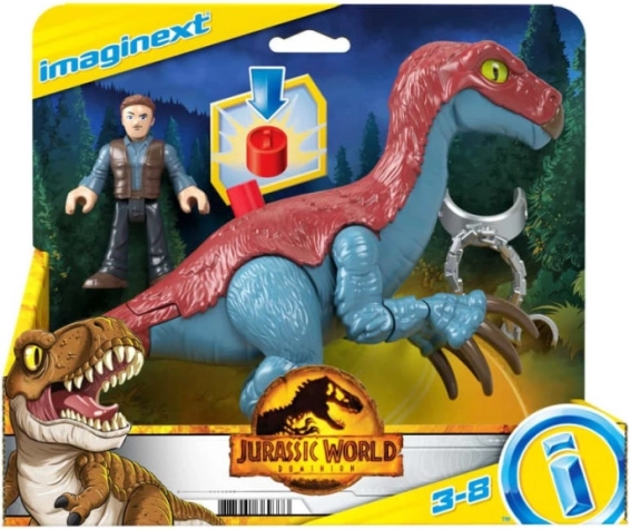 Imaginext JURASSIC WORLD – Therizinosaurus un Owen figūriņas