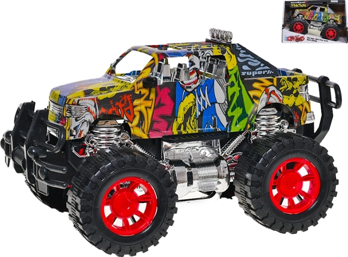 Bezceļu auto ar graffiti dizainu 24 cm ar inerces piedziņu