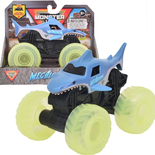 Monster Jam Megalodon 1:43 ar izgaismotiem riteņiem