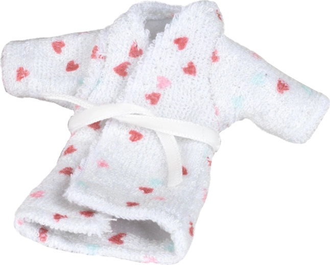 Soft bathrobe with hearts