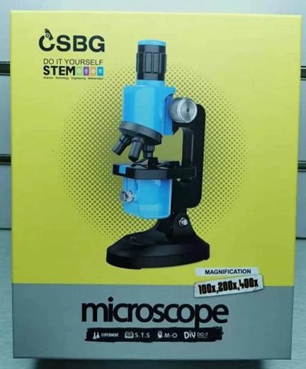 Children's Young Scientist Microscope, Blue-Black