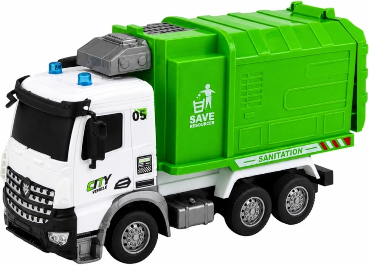 Realistic garbage truck RC toy