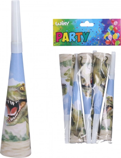 Ballīšu taurītes DINO 20 cm, 6 gab.