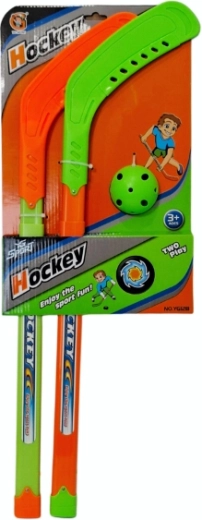 Kids’ hockey set – adjustable sticks, ball and puck