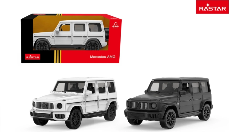 Rastar Mercedes AMG G63 balts metāla auto modelis 1:43