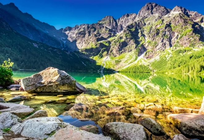 Puzle 1500 gab. Morskie Oko – saullēkts, Tatri